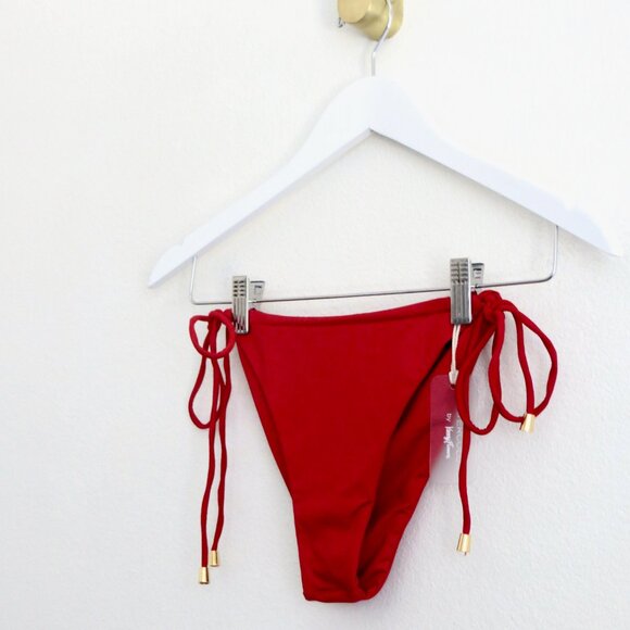 NEW! Kenny Flowers THE CALI Adjustable Thong Bikini Bottom Red SZ L - Picture 9 of 14